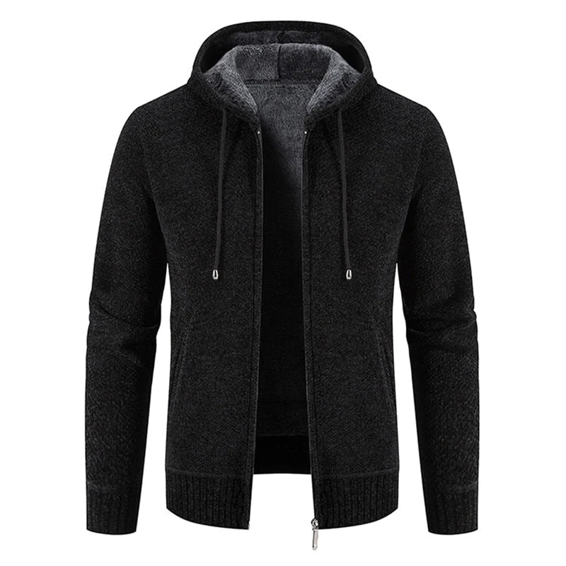 Men's Hooded Knitted Cardigan Sweater Allmartdeal