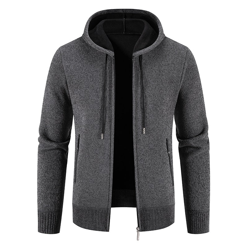 Men's Hooded Knitted Cardigan Sweater Allmartdeal