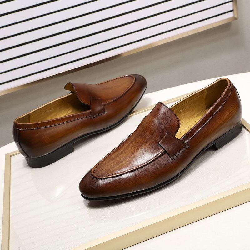 Men's Leather Handmade Casual Business Dress Shoes Allmartdeal