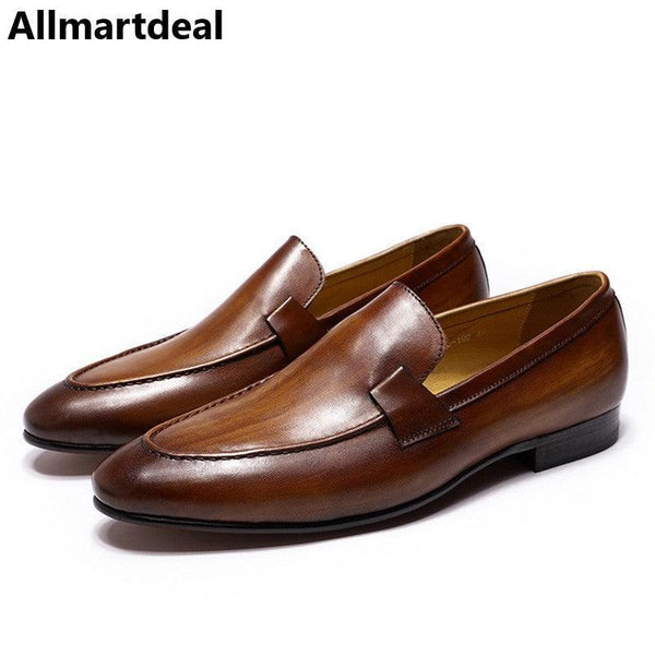 Men's Leather Handmade Casual Business Dress Shoes Allmartdeal