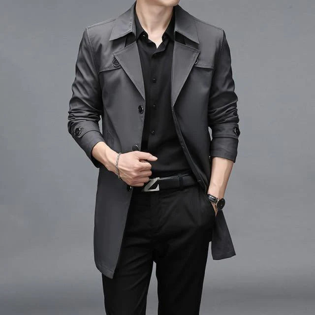 Men's Long Trench Coat Superior Quality Allmartdeal