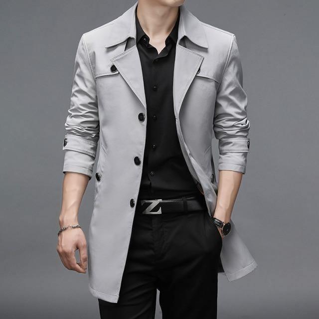 Men's Long Trench Coat Superior Quality Allmartdeal