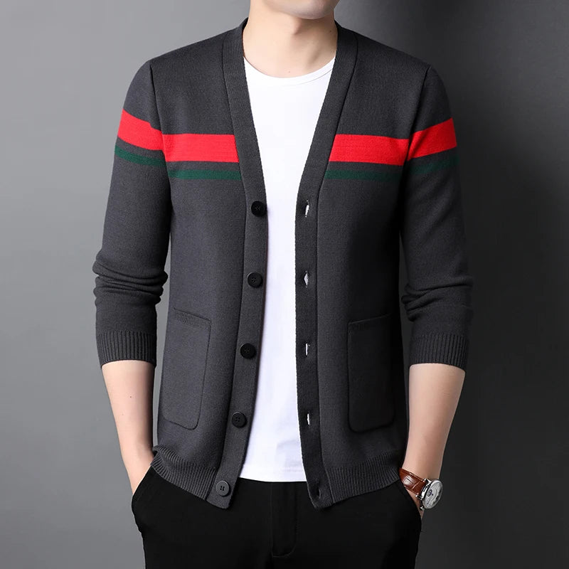 Men's Luxury Fashion Knitted Cardigan Sweater Allmartdeal