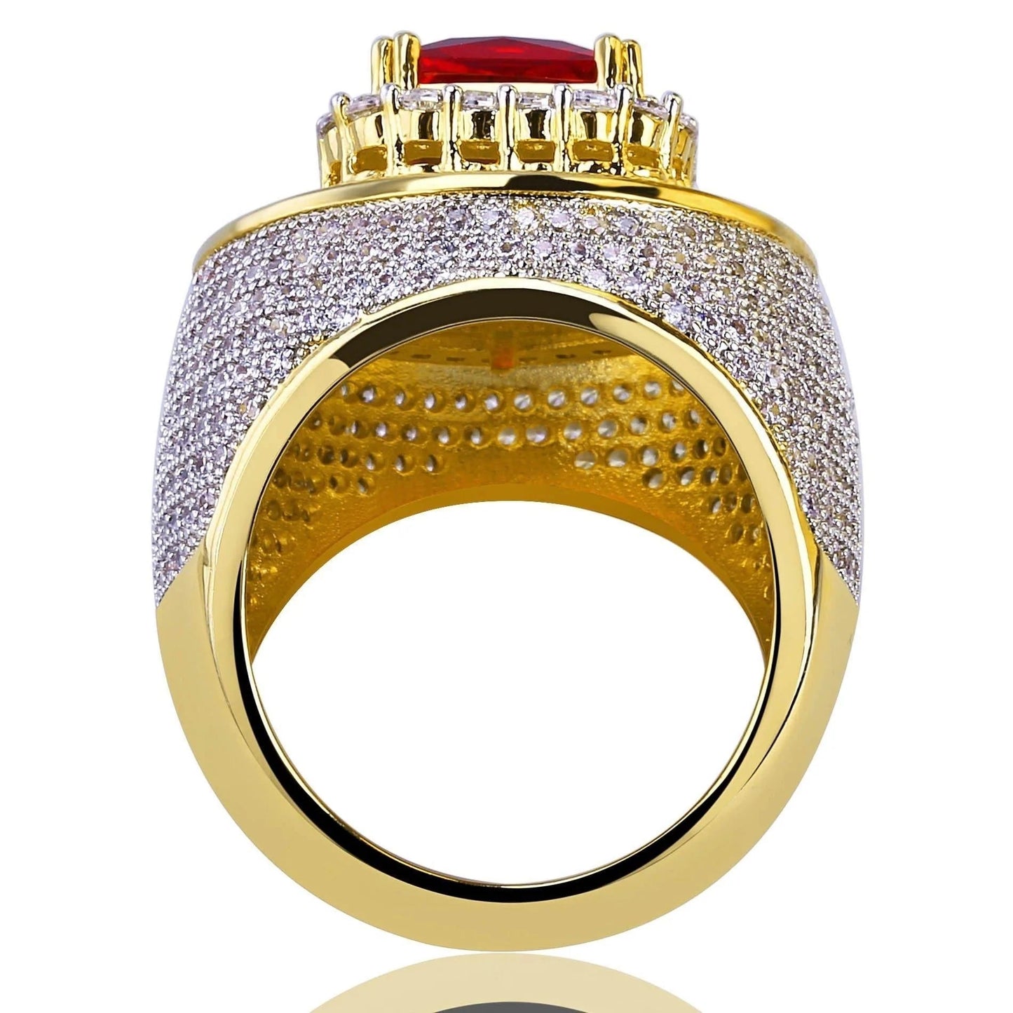 Men's Luxury Red Gold Color Ring Allmartdeal