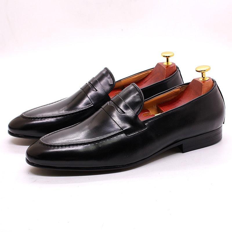 Men's Penny Loafers Genuine Leather Dress Shoes Allmartdeal