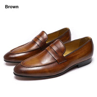 Men's Penny Loafers Genuine Leather Dress Shoes Allmartdeal