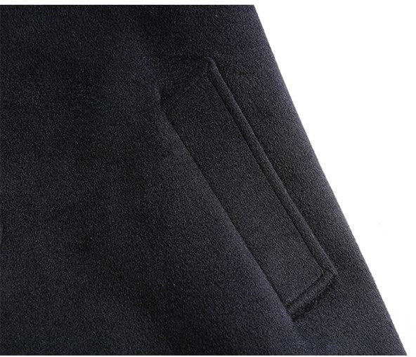 Men's Plus Velvet Thick Warm Wool Blended Coat Allmartdeal