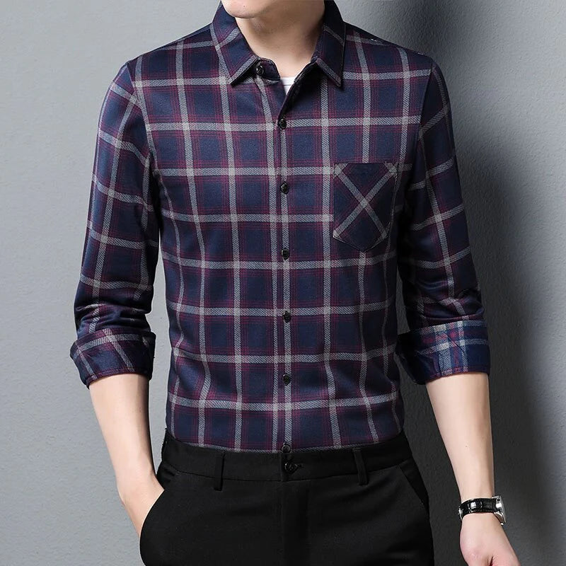 Men's Pocket Fashion Long Sleeve Shirt Allmartdeal