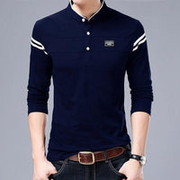 Men's Polo Shirt 95% Cotton Long Sleeve Slim Fit Allmartdeal