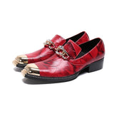 Men's Square Toe Genuine Leather Casual Loafers Allmartdeal