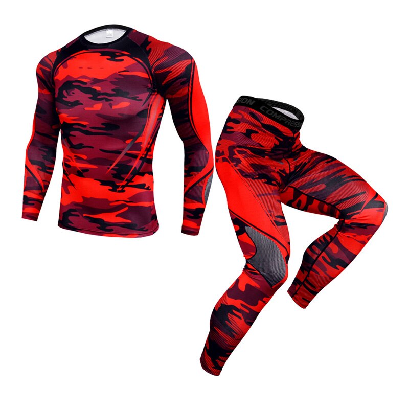 Men's Thermal Compression Fitness Training Suit Allmartdeal