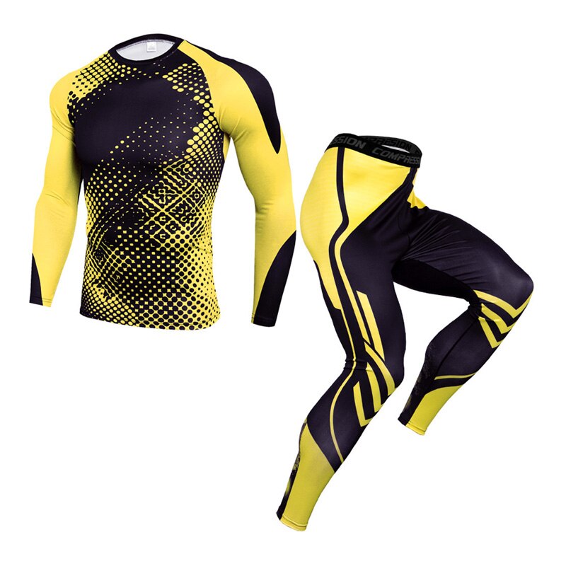 Men's Thermal Compression Fitness Training Suit Allmartdeal