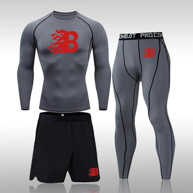 Men's Thermal Compression Tights Leggings Set Allmartdeal