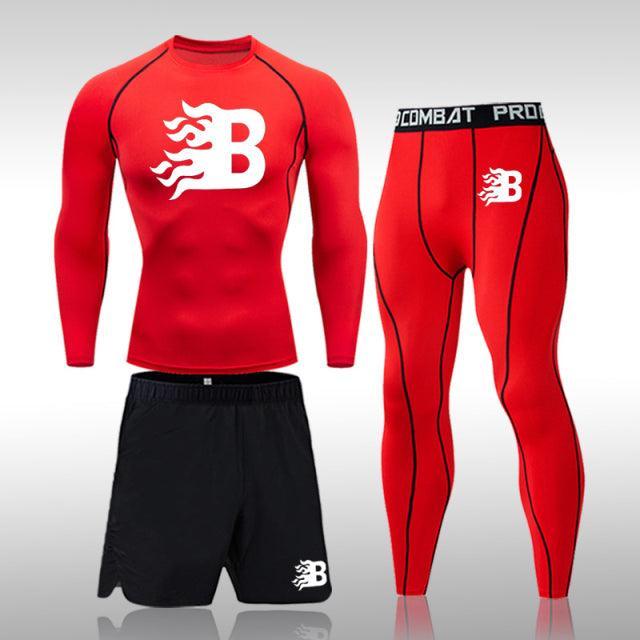 Men's Thermal Compression Tights Leggings Set Allmartdeal