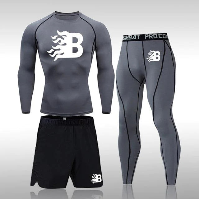 Men's Thermal Compression Tights Leggings Set Allmartdeal