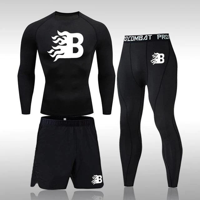 Men's Thermal Compression Tights Leggings Set Allmartdeal