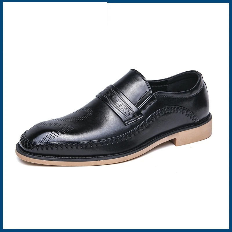 Men's Trendy Slip-On Leather Social Office Dress Shoes Allmartdeal