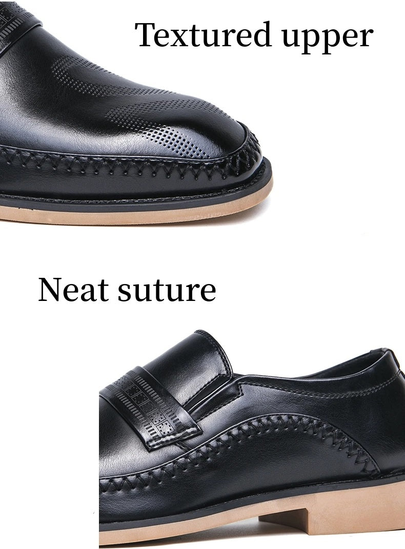 Men's Trendy Slip-On Leather Social Office Dress Shoes Allmartdeal