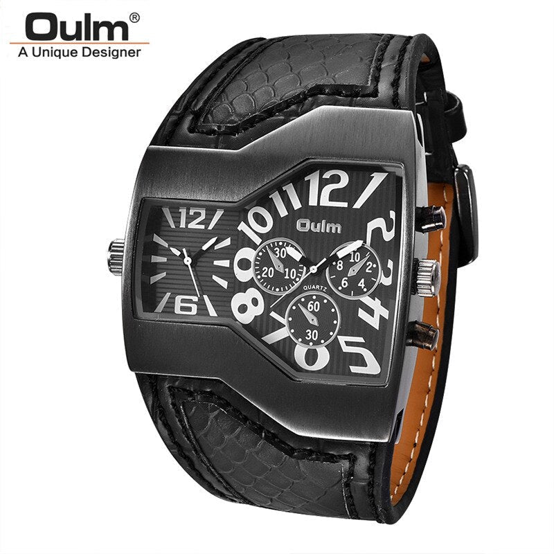 Men's Two Time Zone Quartz Sport Wristwatch Allmartdeal