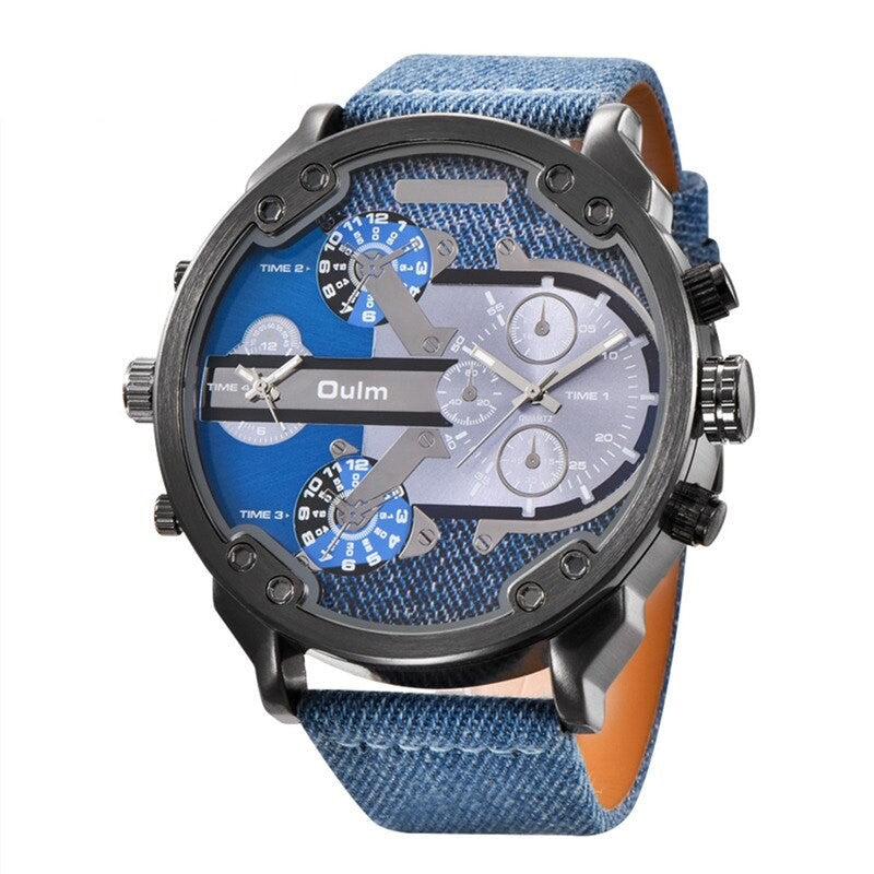 Men's Two Time Zone Quartz Wristwatch Allmartdeal