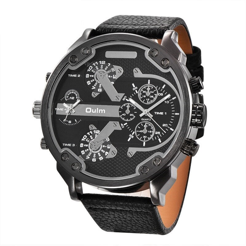 Men's Two Time Zone Quartz Wristwatch Allmartdeal