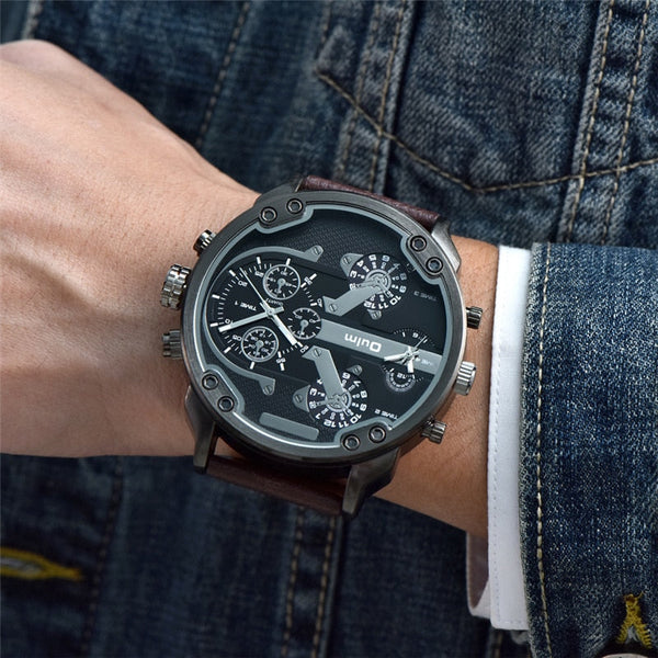Men's Two Time Zone Quartz Wristwatch Allmartdeal