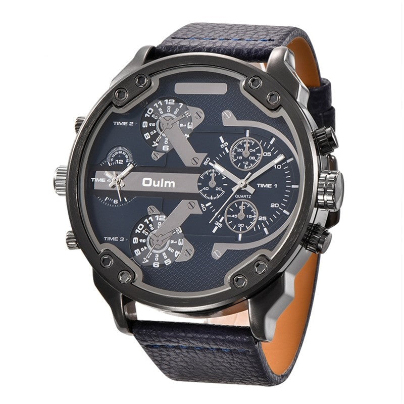 Men's Two Time Zone Quartz Wristwatch Allmartdeal