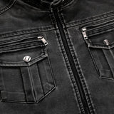Men's Vintage PU Leather Bomber Jacket Allmartdeal