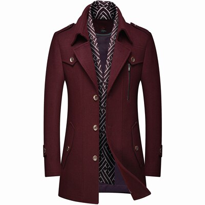 Men's Windproof Scarf Cotton Wool Coat Allmartdeal