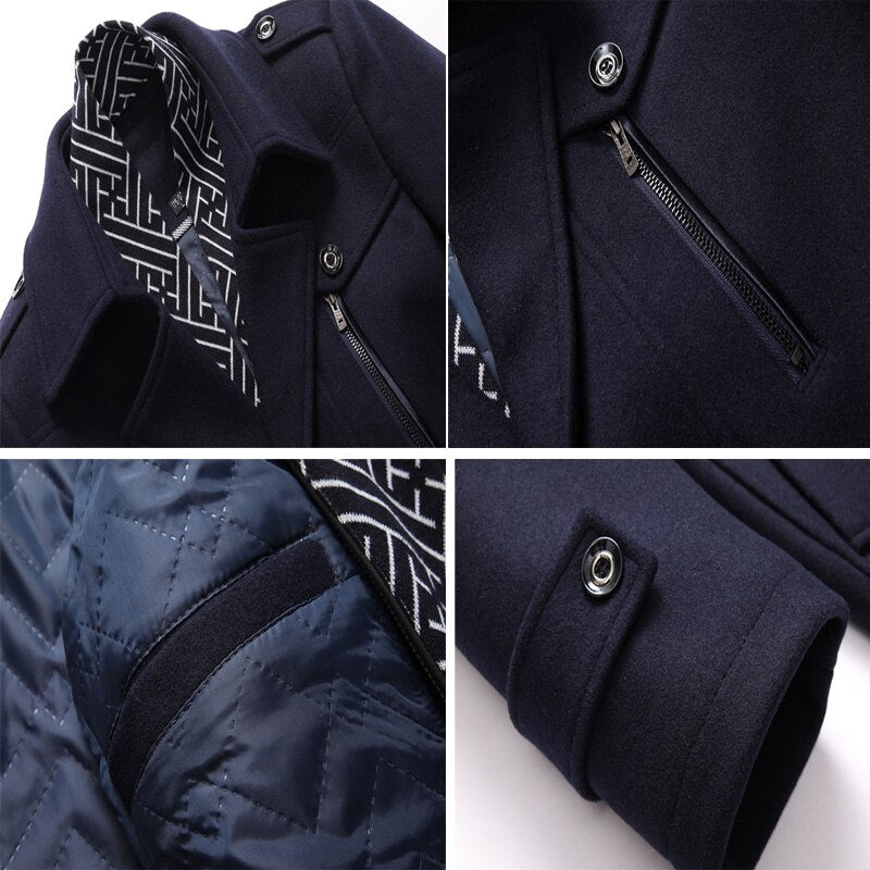 Men's Windproof Scarf Cotton Wool Coat Allmartdeal