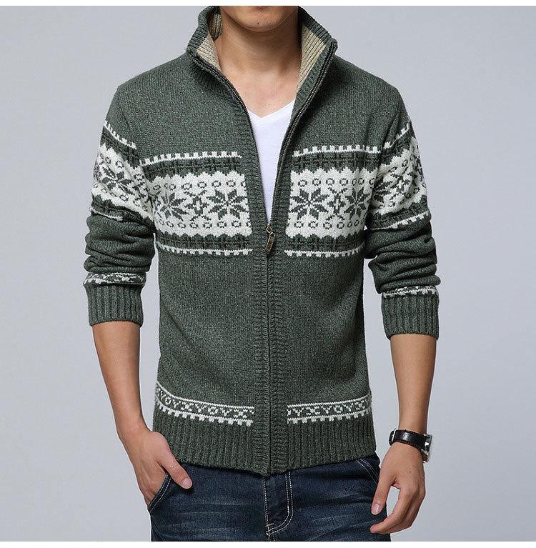 Men's Wool Mandarin Collar Casual Sweater Allmartdeal