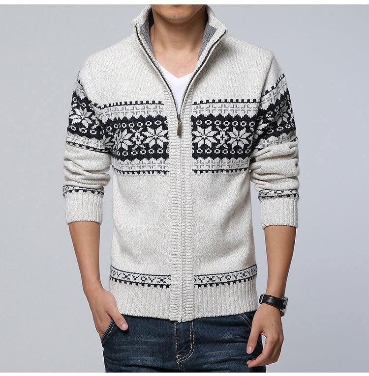 Men's Wool Mandarin Collar Casual Sweater Allmartdeal