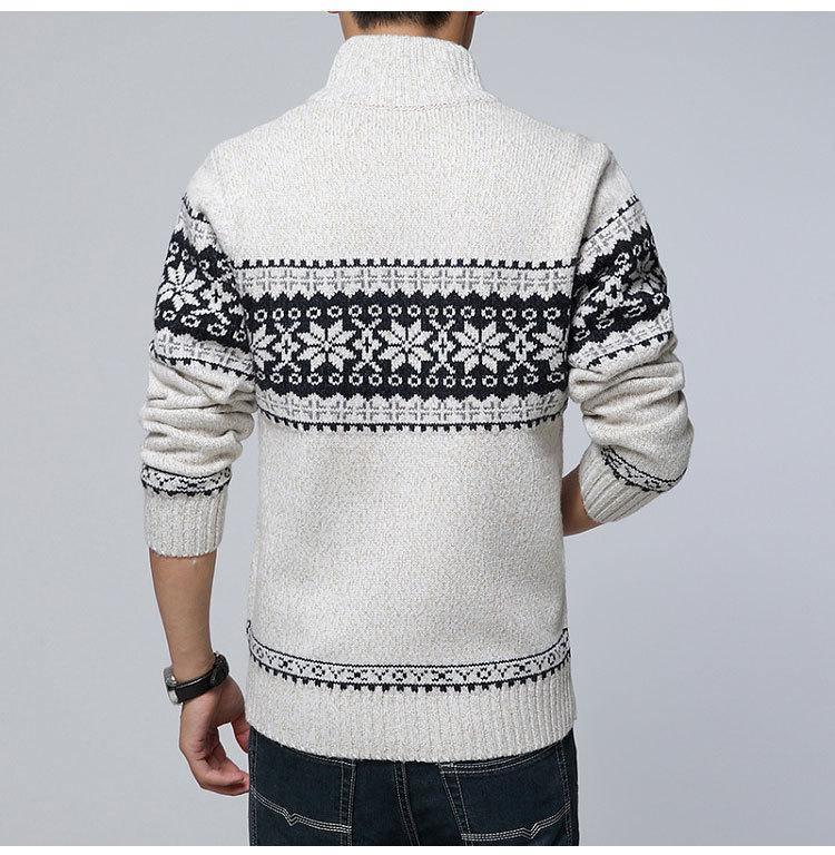 Men's Wool Mandarin Collar Casual Sweater Allmartdeal