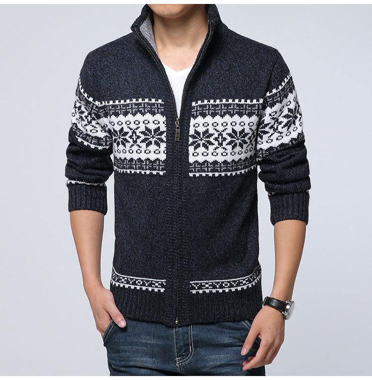 Men's Wool Mandarin Collar Casual Sweater Allmartdeal