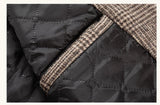 Men's Wool Plaid Business Casual Blends Coat Allmartdeal