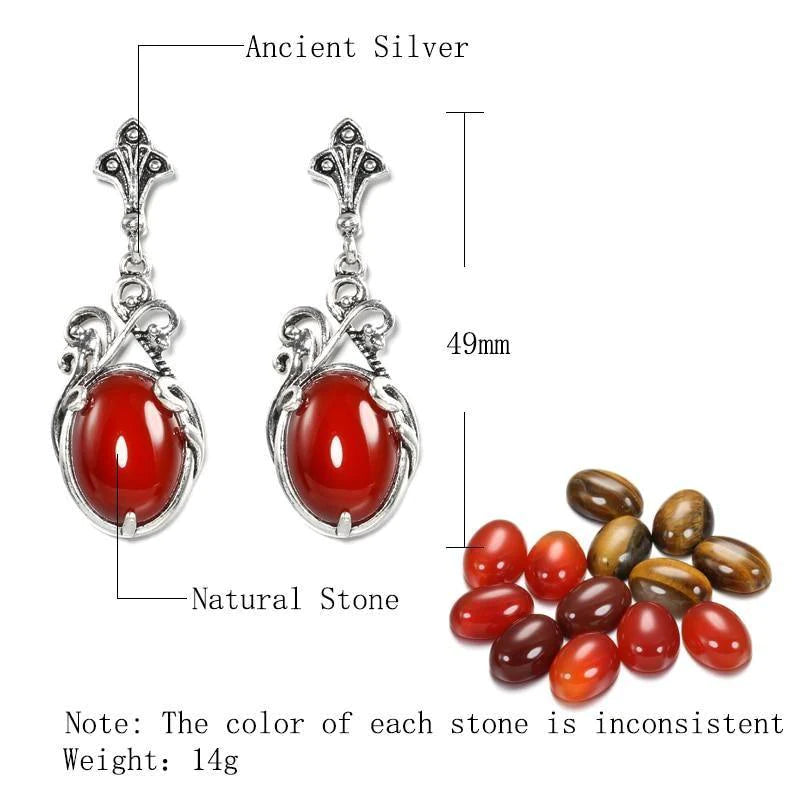 Natural Stone Necklace Earring Jewelry Set Allmartdeal