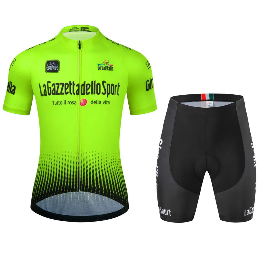 Men's 2Pcs Jersey Short Sleeve Cycling Wear Set