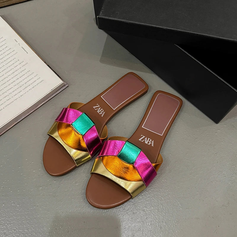 Women's Breathable Flat Soft Comfortable Sandals Slides