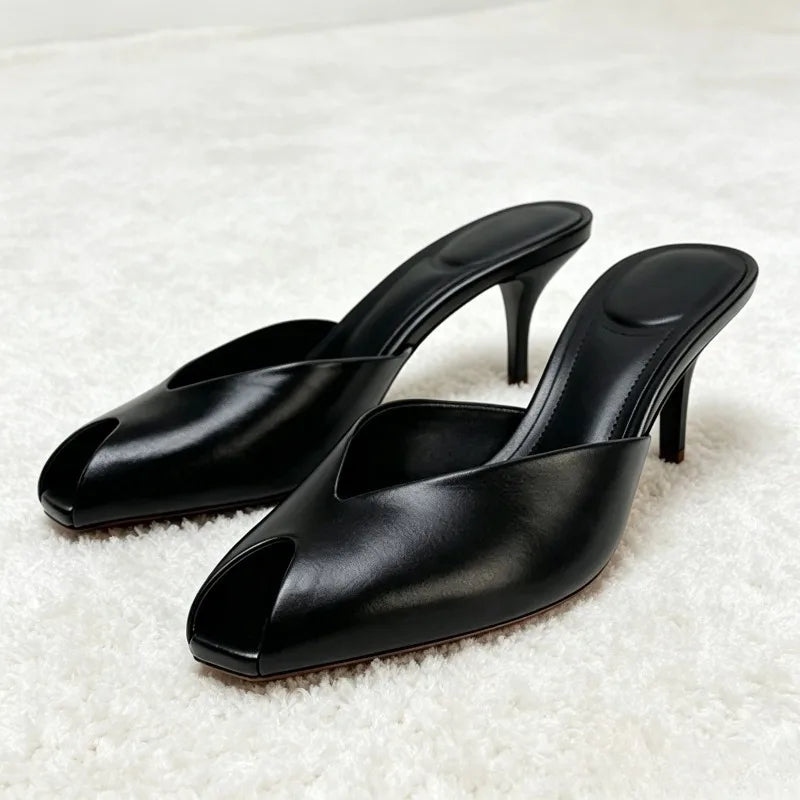 Women Open Toe Elegant Slide Sandals Pumps