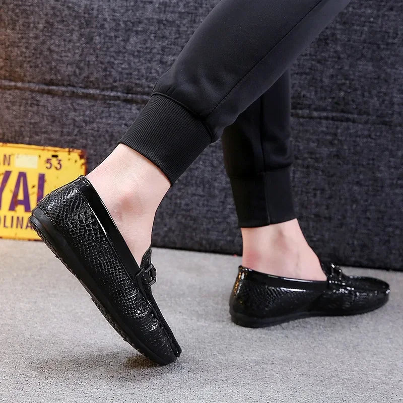Men's Crocodile Pattern Trendy Breathable Shoes