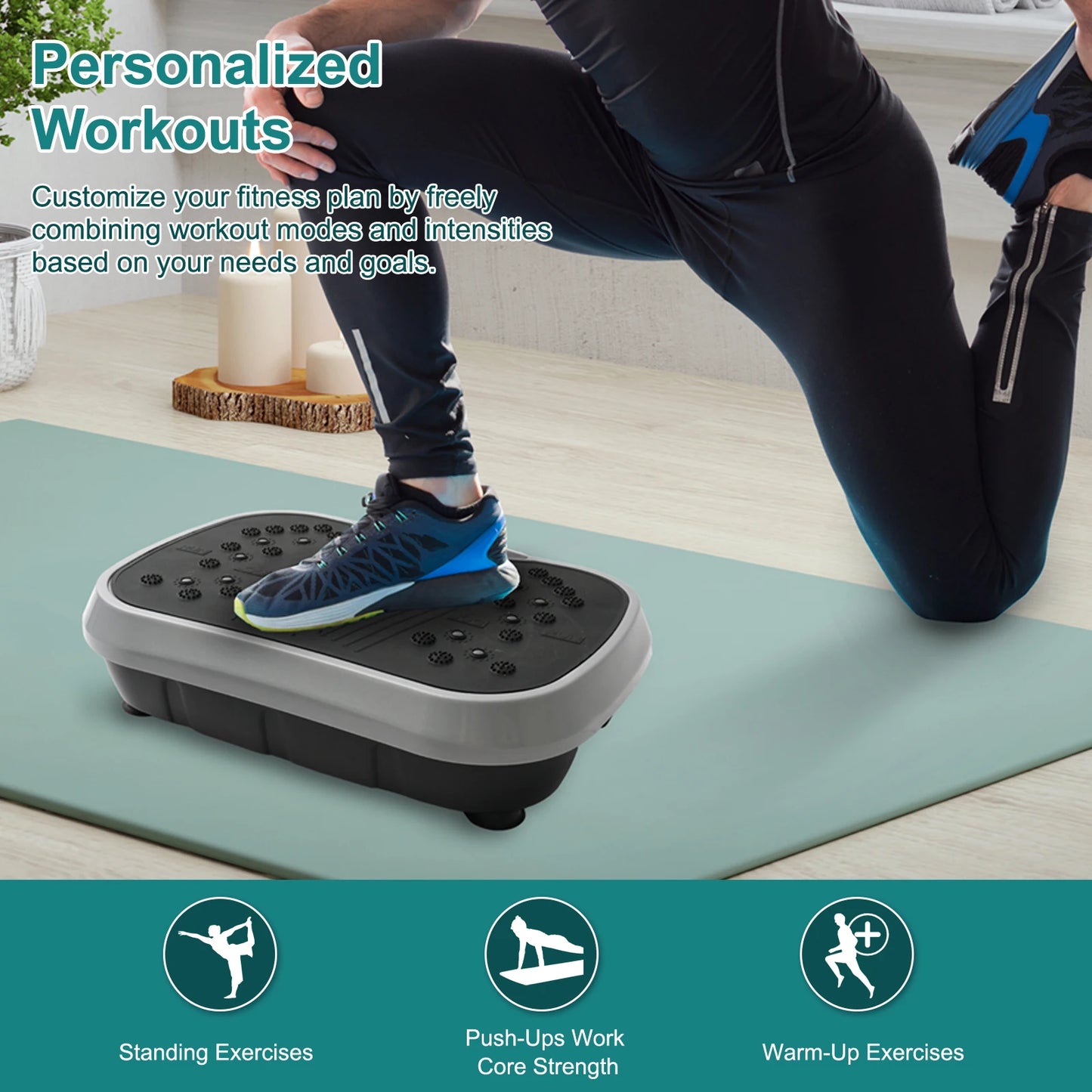 Vibration Plate Exercise Machine Fat Burning Fitness Fat Workout