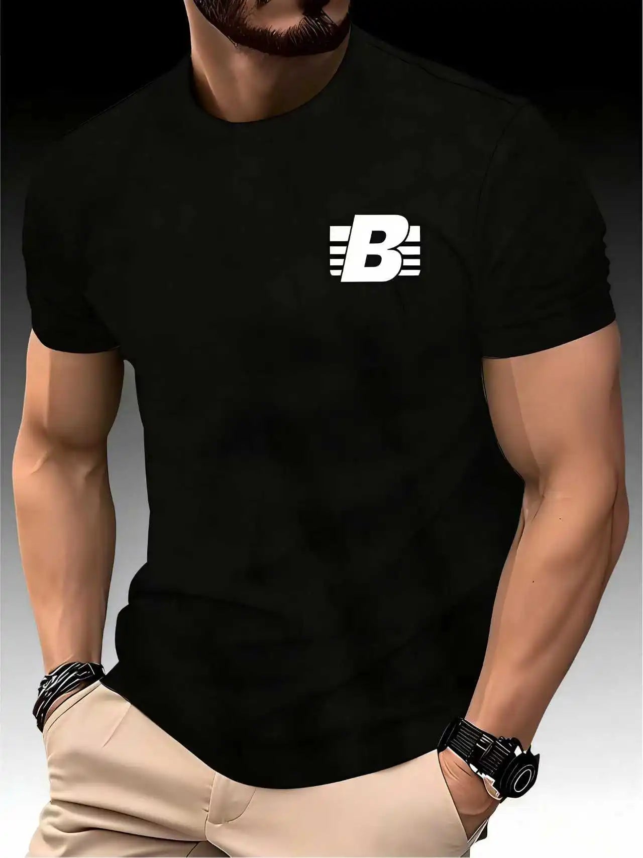 Men's Round Neck Quick Dry Short Sleeve Breathable T-shirt