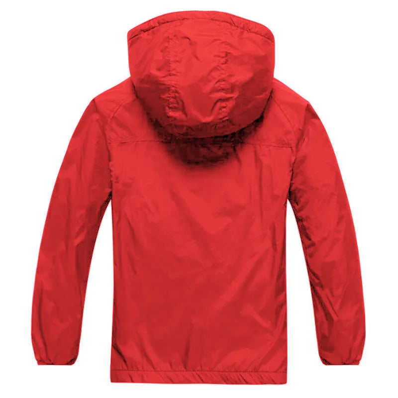 Kids' Double Deck Hoodie Waterproof Windbreaker Jacket