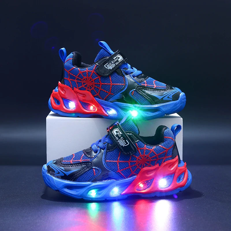 Kids LED Luminous Motion Sensing Breathable Mesh Sneakers