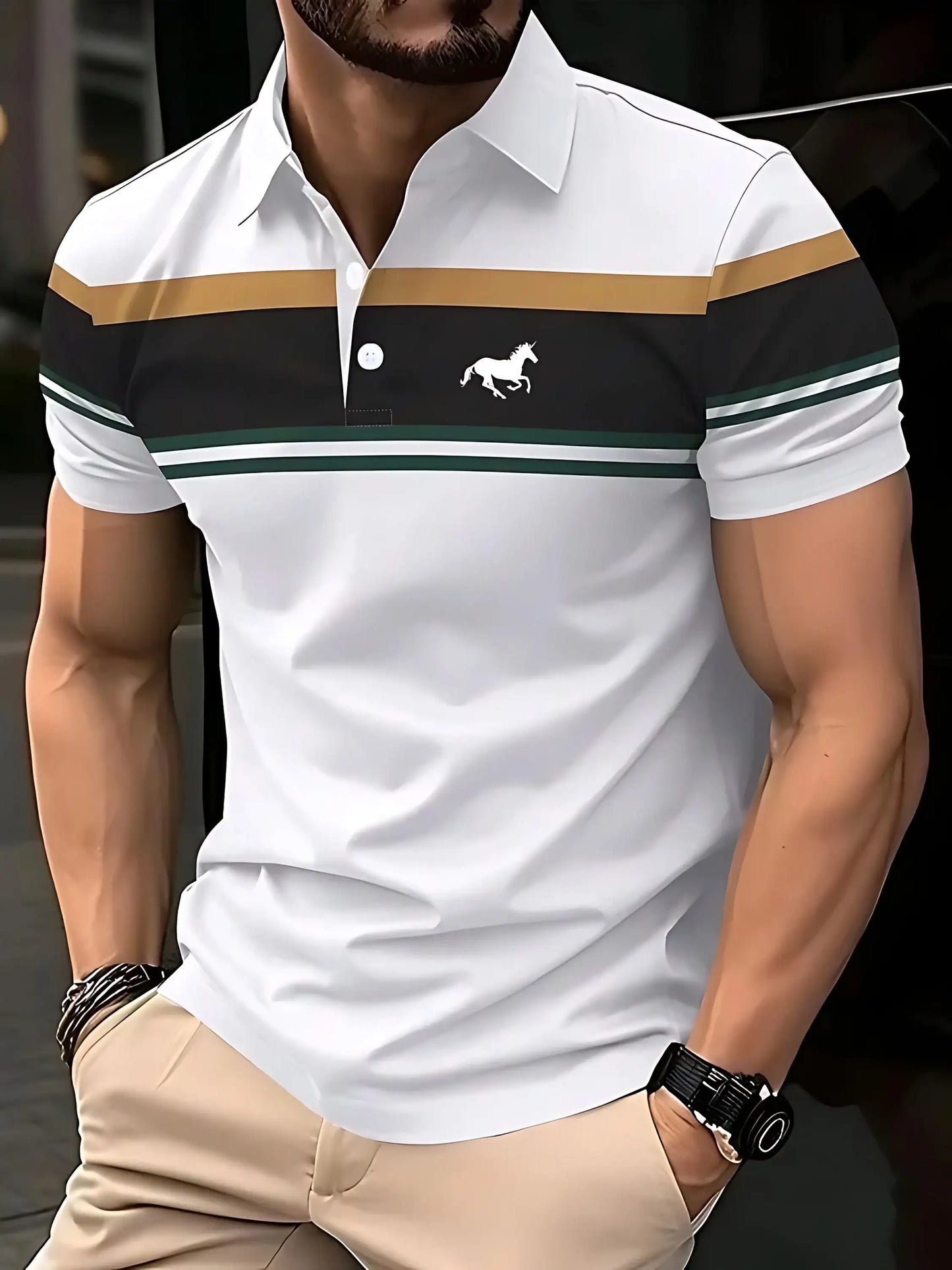 Men's Breathable Lightweight Casual Fashionable Polo Shirt