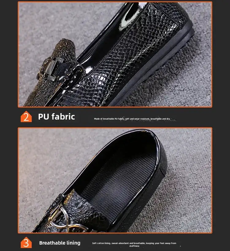 Men's Crocodile Pattern Trendy Breathable Shoes