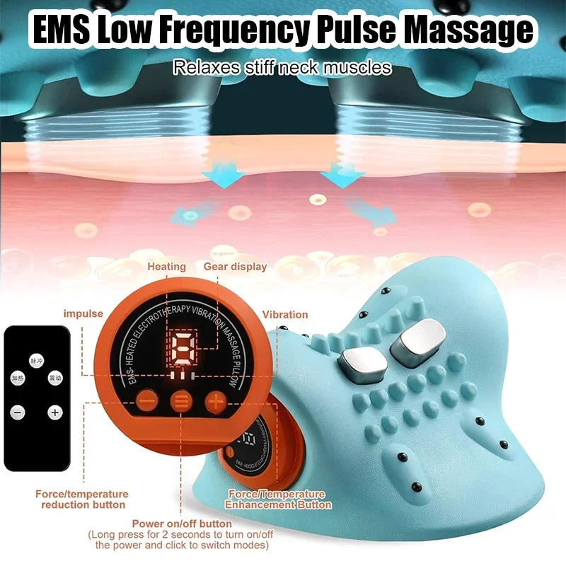 Electric Neck Cervical Traction Massager Vibration Relax Tool
