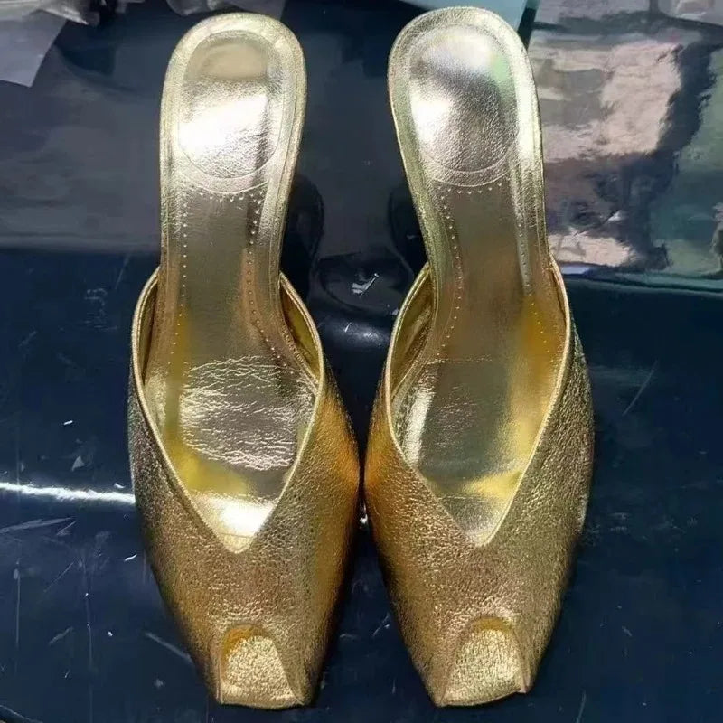 Women Open Toe Elegant Slide Sandals Pumps