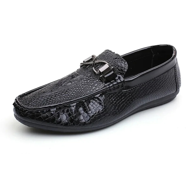 Men's Crocodile Pattern Trendy Breathable Shoes