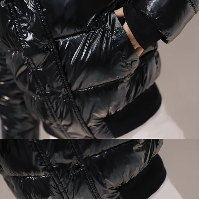 Women's Waterproof Fake Fur Hooded Short Jacket